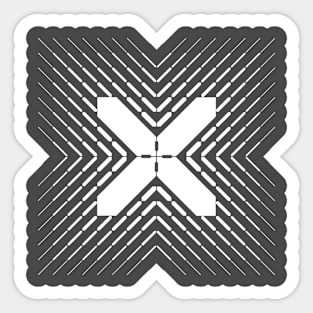 x geometric sign Sticker